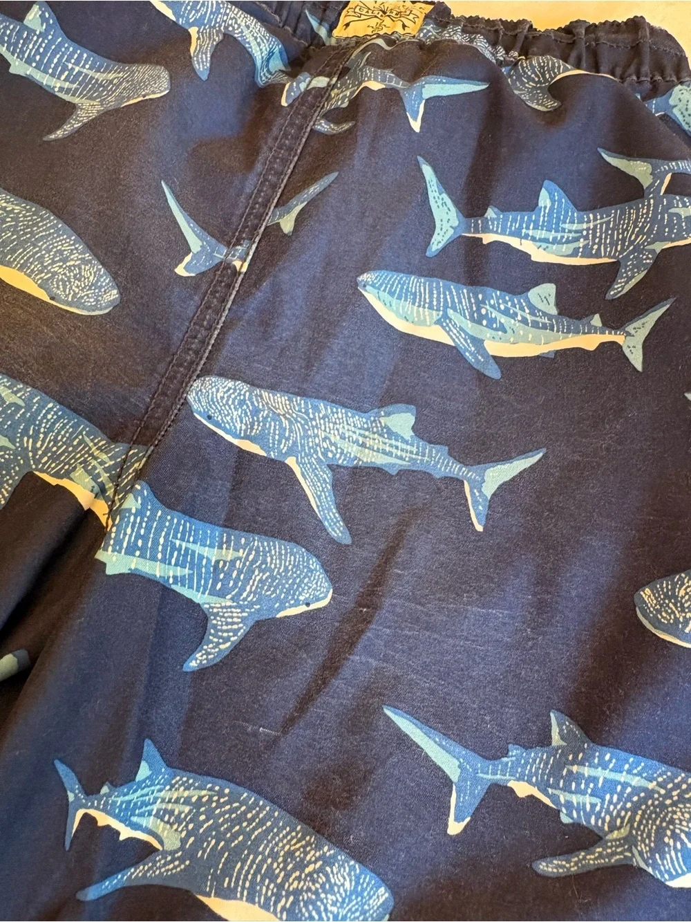 GAP Kids Navy and Light Blue Shark Swim Shorts